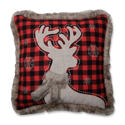 Throw Pillows| Pillow Perfect Harvest and Holiday 18-in x 18-in Red 100% Polyester Indoor Decorative Pillow - DT98143
