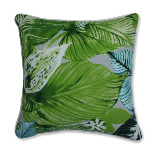 Throw Pillows| Pillow Perfect Lush Leaf Jungle 2-Piece 16-1/2-in x 16-1/2-in Green Cotton Indoor Decorative Pillow - FT15111
