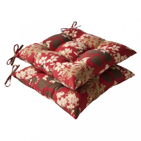 Throw Pillows| Pillow Perfect Montifleuri Sangria 2-Piece 18-1/2-in x 19-in Brown, Red Polyester Indoor Decorative Pillow - XM69373