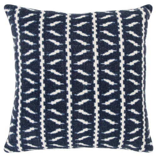 Throw Pillows| Rizzy Home Donny Osmond 20-in x 20-in Blue 100% Cotton Indoor Decorative Pillow - FU80702