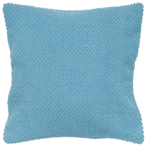 Throw Pillows| Rizzy Home Poly filled pillow 20-in x 20-in Teal 100% Cotton Indoor Decorative Pillow - KM83966