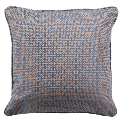 Throw Pillows| Safavieh Caitria 20-in x 20-in Blue/Tan 30% Cotton/70% Polyester Indoor Decorative Pillow - HU74365