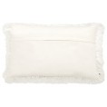 Throw Pillows| Safavieh Indoor/Outdoor Shag 12-in x 20-in Pearl Polypropylene Indoor Decorative Pillow - BP09121