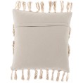 Throw Pillows| Surya Helena 20-in x 20-in Taupe 100% Cotton Indoor Decorative Pillow - PU07373