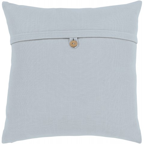 Throw Pillows| Surya Penelope 20-in x 20-in Ice Blue 100% Cotton Indoor Decorative Cover - DX69005