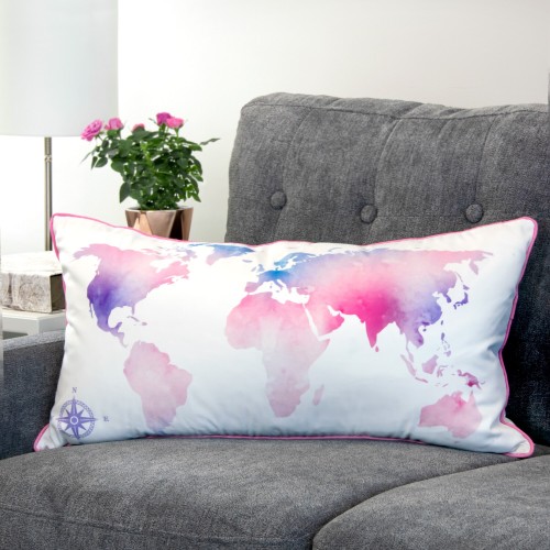 Throw Pillows| Westex Urban Loft by Westex 14-in x 26-in Pink Polyester Indoor Decorative Pillow - YZ60698