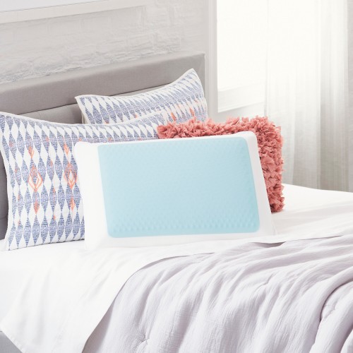 Bed Pillows| Comfort Revolution Comfort Revolution Standard Blue Bubble Gel + Memory Foam Pillow - XR25968