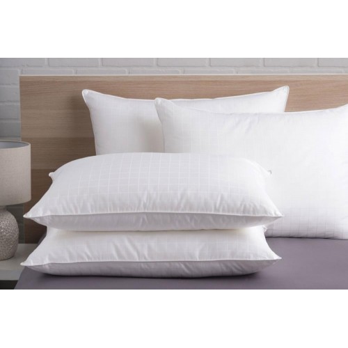 Bed Pillows| Cozy Essentials Cozy Essentials  Windowpane Down Alternative Medium King Pillow 2 pack - FT08933