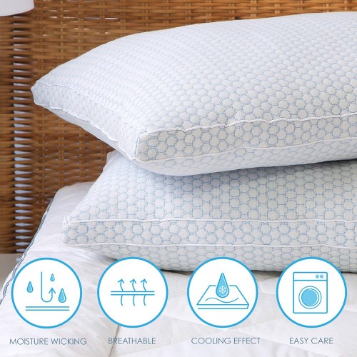 Bed Pillows| Cozy Essentials Queen Medium Down Alternative Bed Pillow - WB84521