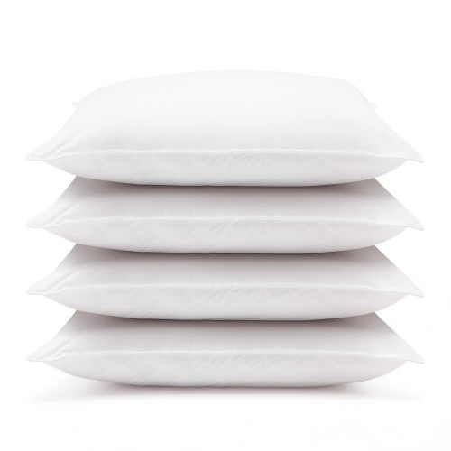 Bed Pillows| DOWNLITE 4-Pack Jumbo Firm Synthetic Bed Pillow - EC46061