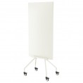 ELLOVEN Whiteboard noticeboard with casters