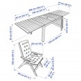 ÄPPLARÖ Table + 6 reclining chairs
