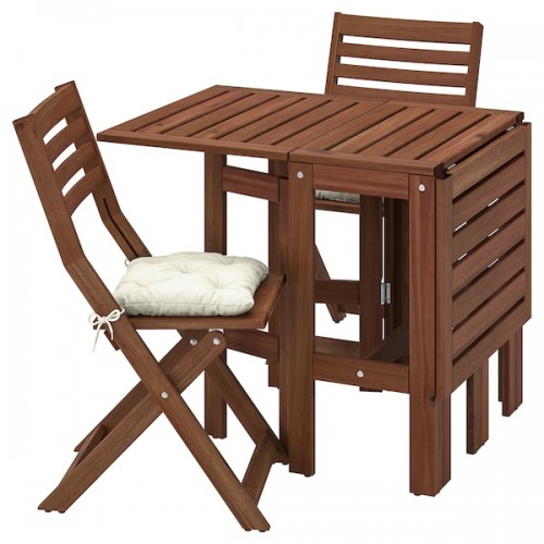 ÄPPLARÖ Table and 2 folding chairs