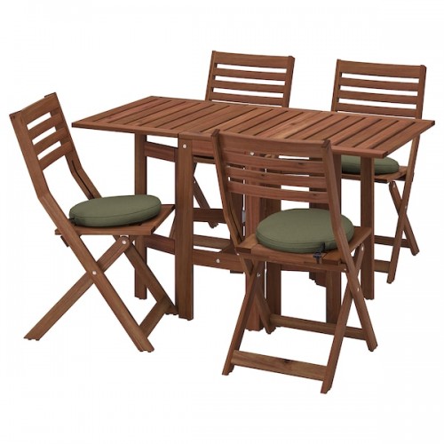 ÄPPLARÖ Table and 4 folding chairs