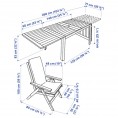 ÄPPLARÖ Table+8 reclining chairs