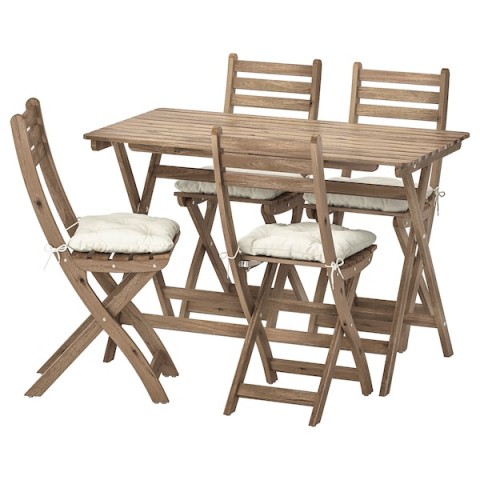 ASKHOLMEN Table and 4 folding chairs