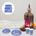 ABOOFAN 1Set Ramadan Festival Paper Cup Plate Tissue Party Serving Tableware