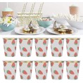 AMONIDA Party Supplies Set Strawberry Paper Tableware Strawberry Pattern Party Paper Plates for Seaside#2