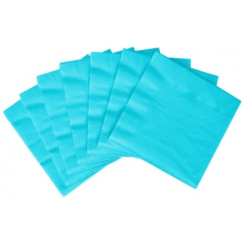 Amscan Caribbean Blue 3-Ply Paper Luncheon Napkins 50 Ct. | Party Tableware