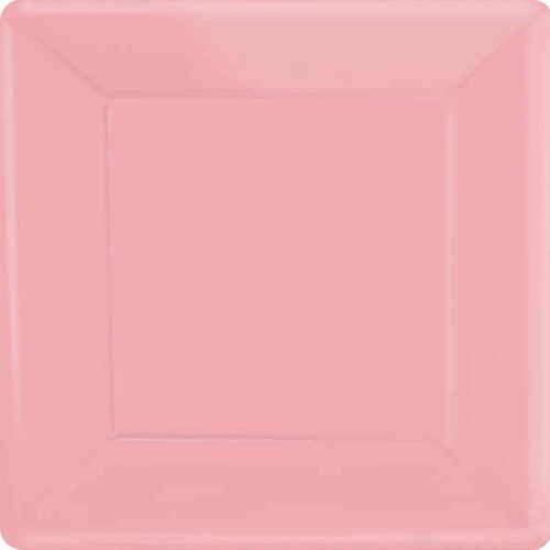 Amscan New Pink Square Paper Plates 20 Ct. | Party Tableware