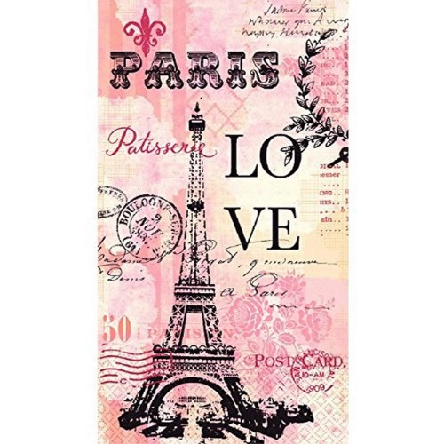 amscan Paris Love 2-Ply Paper Guest Towels 16 Ct. | Party Tableware Multicolor One Size 530020