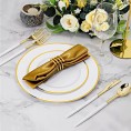 BZGWECD Disposable Party Tableware Plastic Plate Silverware Set Suitable for 10 Guests Birthday Wedding Party Tableware Supplies Color : Black 50pcs