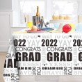 Dazonge Pack of 3 Graduation Tablecloth 54''x110'' Rectangular | Graduation Table Covers for Party Supplies 2022 | Class of 2022 Graduation Party Decorations
