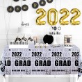 Dazonge Pack of 3 Graduation Tablecloth 54''x110'' Rectangular | Graduation Table Covers for Party Supplies 2022 | Class of 2022 Graduation Party Decorations