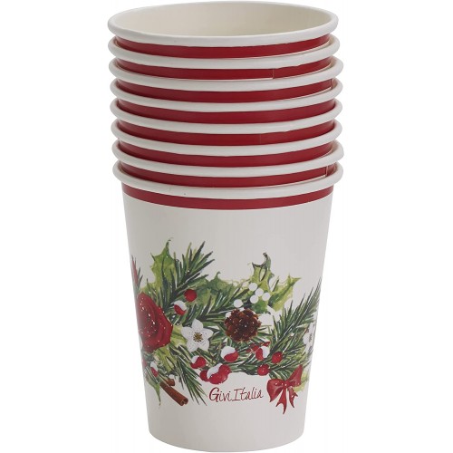 Forum Novelties Festive Expressions 9oz. Paper Cups Holiday Party Tableware 8pc pk