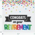 Happy Retirement Party Paper Dessert Plates and Lunch Napkins Serves 16