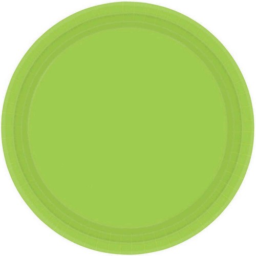 Kiwi Green Party Round Paper Plates 8 Ct. | Party Tableware