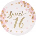 Sweet 16 Paper Plates for 16th Birthday Party 9 In 48 Pack