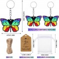 109 Pieces Baby Shower Return Gifts Set for Guests Butterfly Keychains Organza Bags Kraft Tag and 10 Meters Rope Baby Shower Return Favors for Guests Party Supplies