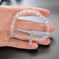 12 PCS Baptism Crystal Bead Bracelet Party Favor First Communion Gift Recuerdos de Bautizo Christening Favor