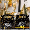 12Pcs Birthday Party Favor Boxes Black and Gold Happy Birthday Gift Treat Box for Birthday Party Supplies