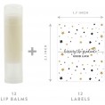 Andaz Press White and Gold Glittering Graduation Party Collection Lip Balm Favors Kissing The Graduate Good Luck! 12-Pack
