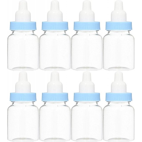 Baby Shower Favor 36 Pack Blue Mini Milk Bottle for Baby Boy Party Favor Gift Bag Gift Boxes 1.5" x 3.5"