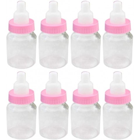Baby Shower Favor 36 Pack Pink Mini Milk Bottle Party Favor Gift Bag Boxes 1.5" x 3.5"