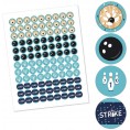 Big Dot of Happiness Strike Up the Fun Bowling Birthday Party or Baby Shower Round Candy Sticker Favors Labels Fit Chocolate Candy 1 Sheet of 108