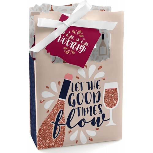 But First Wine Wine Tasting Party Favor Boxes Set of 12