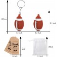 CiciBear 60 Pack Football Party Return Favors with 20 Football Keychains 20 Thank You Tags and 20 Gift Bags for Football Themed Party Baby Shower Kids Adults Birthday School Carnival Rewards Christmas Red Black