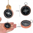 CUSFULL 50Pcs Compass Pendant Wedding Favors for Guests Compass Souvenir Gift with Kraft Tags and Box for Travel Wedding Party Decorations Nautical Christmas Ornaments Rose Gold