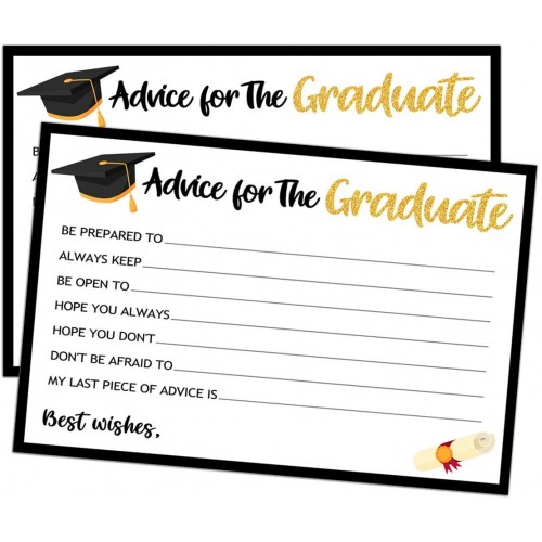 Graduation Advice Cards 2022 30 Pack – Graduation Party Supplies 2022 – Advice for The Graduate Graduation Party Favors Table Games Props