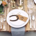 HDFSP 10pcs Lucky Horseshoe Wedding Favors with Kraft Tag Vintage Metal Mini Horseshoe Decorations for Rustic Wedding Birthday Party Decorations