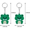 iMagitek 20 Pack Frog Keychains Decorations for Back to the 80s Party Frog Themed Party Favors Birthday Party Bag Fillers Birthday Gifts
