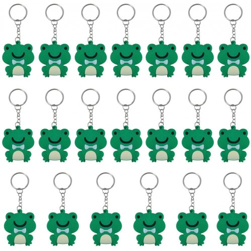 iMagitek 20 Pack Frog Keychains Decorations for Back to the 80s Party Frog Themed Party Favors Birthday Party Bag Fillers Birthday Gifts