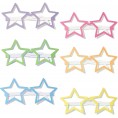 Juvale 48-Pack Star Paper Party Eye Glasses for Birthday Favors 6 Colors 6.5 x 5 x 3 Inches