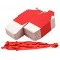 KPOSIYA 100 Pack Favor Boxes 2x2x2 inch Candy Boxes Red Gift Boxes with Ribbons for Wedding Baby Shower Decorations Birthday Party Supplies Red,100