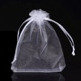 Mudder 50 Pack Organza Gift Bags Wedding Party Favor Bags Jewelry Pouches Wrap 4 x 4.72 Inches White