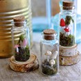 OurWarm 48pcs 25ML Glass Bottles with Cork Small Glass Jars Wedding Favors with Personalized Label Tags and String Mini Glass Vials for Wedding Gifts Baby Shower and Birthday Party Favors